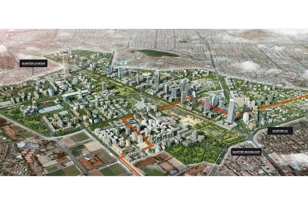 A 2 Minutes De Casa Finance City, Appartement Avec 2 Chambres Καζαμπλάνκα Εξωτερικό φωτογραφία